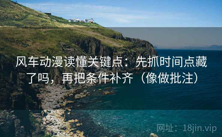 风车动漫读懂关键点：先抓时间点藏了吗，再把条件补齐（像做批注）  第2张
